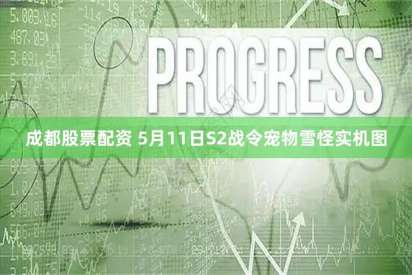 成都股票配资 5月11日S2战令宠物雪怪实机图
